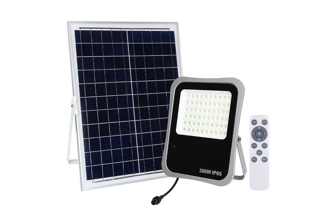 16WH 5000K Solar Panel Flood Lights Brightness High Powered 100W 200W 300W